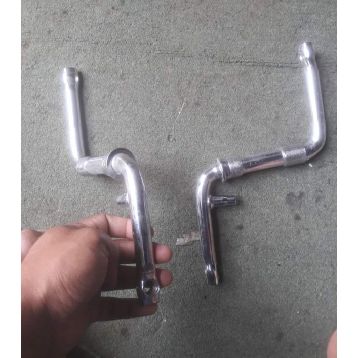 crank arm bb bmx usa crome polish arm pendek 12 cm lowrider ceper pedal ass kecil taiwan