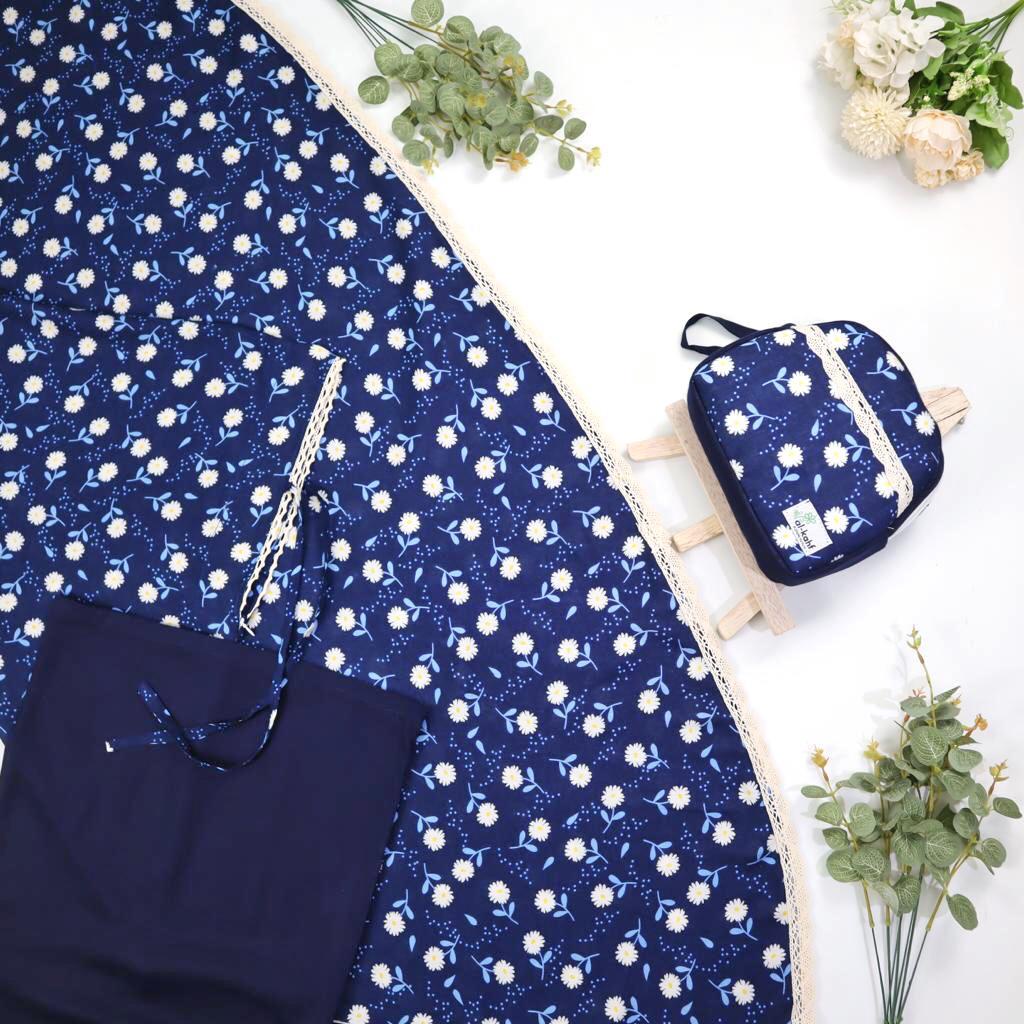 AMA - Mukena Dewasa Katun Rayon Motif 2in1 Al Kahf Series Jumbo - Mukena Travelling