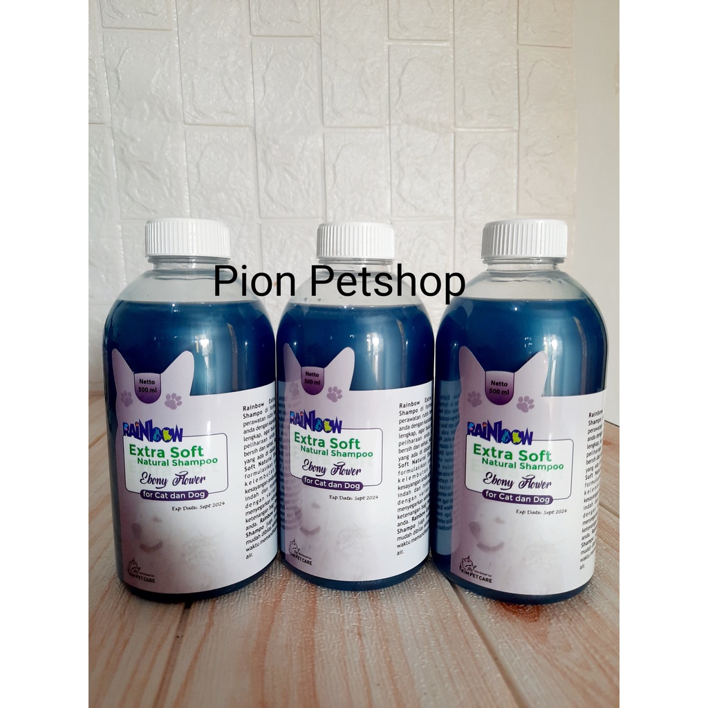 Rainbow Extra Soft Natural Shampo For Cat and Dog 500ml Tutup Ulir