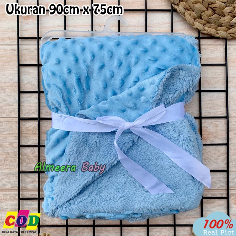 Selimut Bayi Tebal Selimut Bayi Double Fleece Ukuran 90cm x 75cm Anababy