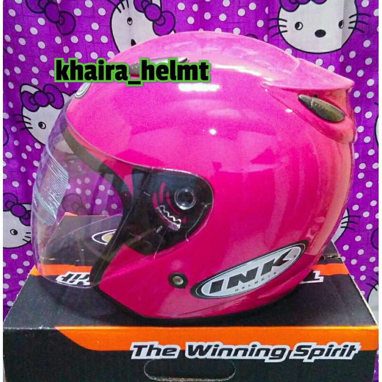 Helm ink super grade ori (semi not down)-Pink magenta