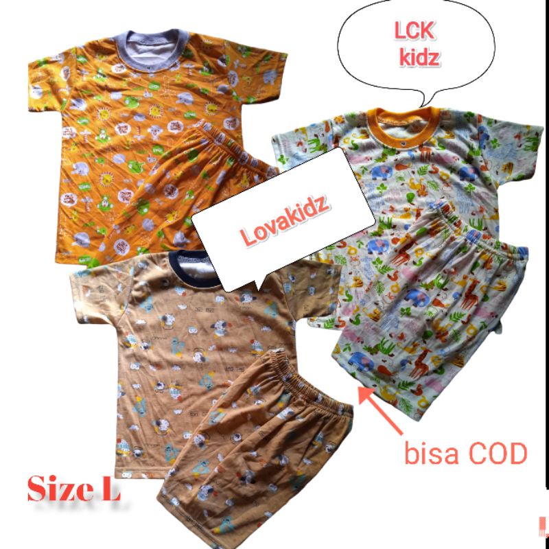 SETELAN ANAK motif Bahan Libby laki2 Dan perempuan 4-5tahun