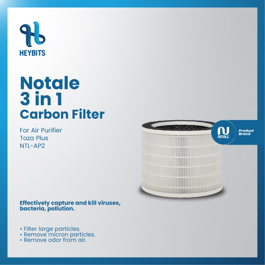 Notale Replacement HEPA13 Filter Pengganti For Air Purifier Toza Plus