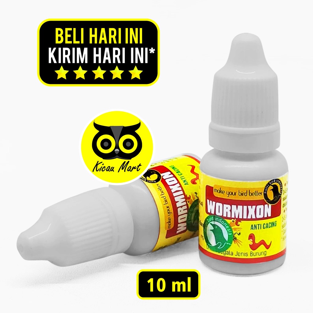 OBAT BURUNG MURAI KACER LOVEBIRD KENARI CACINGAN KURUS NYILET BERAK HIJAU WORMIXON NUTRIBIRD OWORMFY