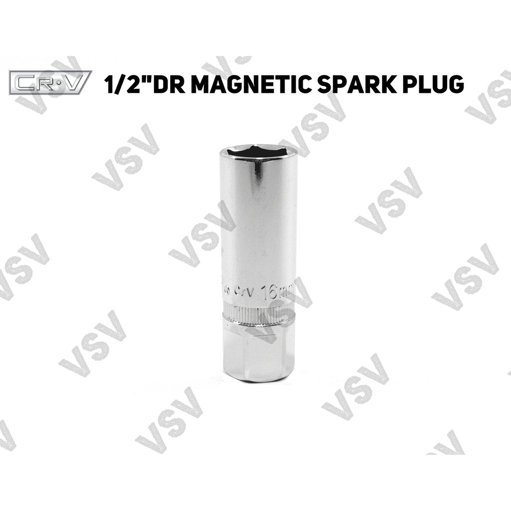 Gestar 1/2&quot;Dr Magnetic Spark Plug 16mm Kunci Busi Magnet Kunci Shock busi