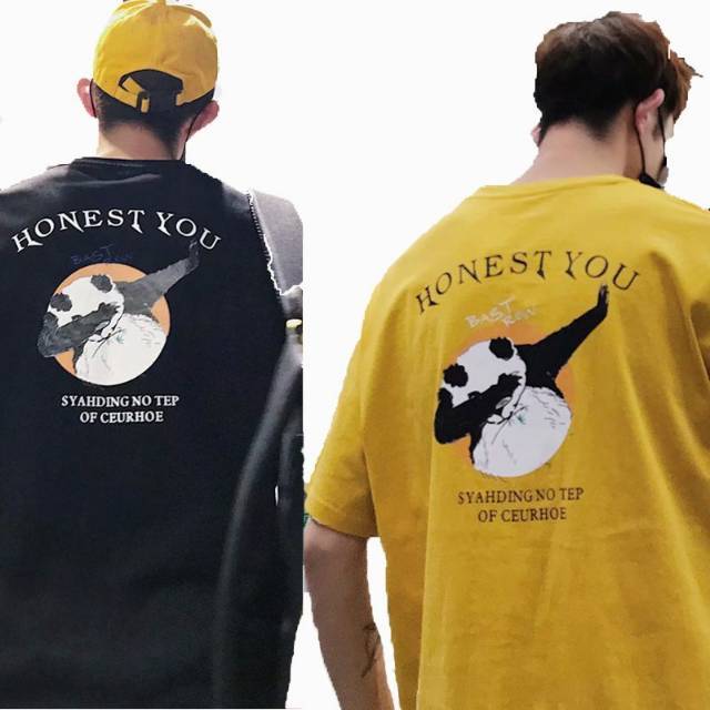  Kaos  Kerah  Bulat Lengan Setengah Gaya Hip hop untuk Pria 