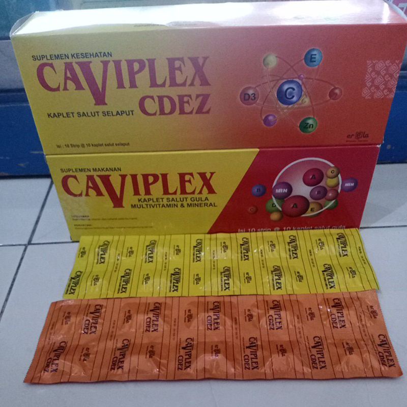 Jual Caviplex Tablet Vitamin C B Complek A D E Cocok Untuk Daya Tahan ...