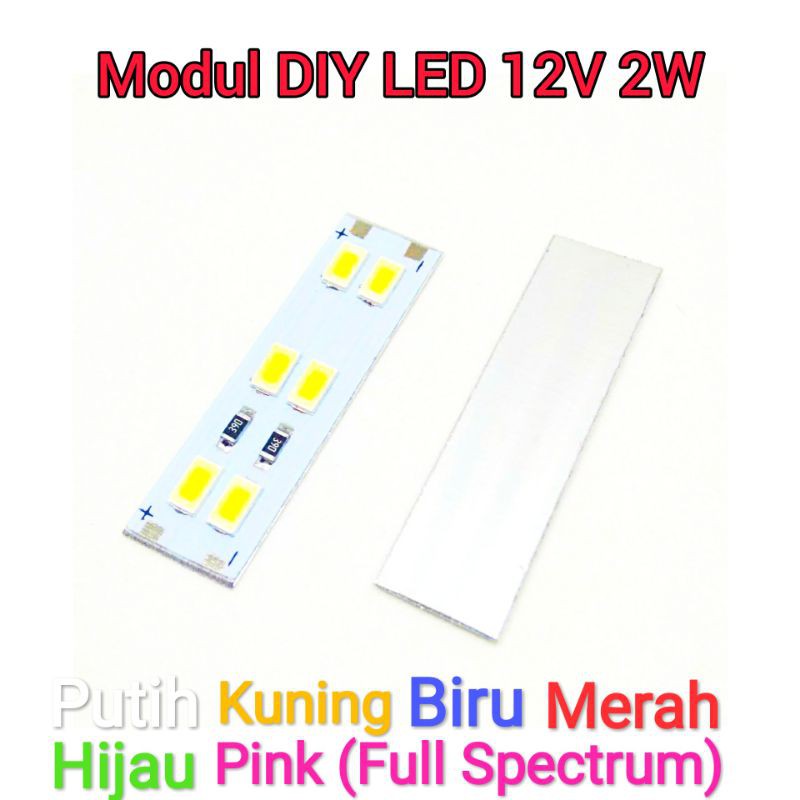 Modul LED SMD 5730 6 Mata Chip 12V 2W HPL 2 Watt Full Heatsink DIY