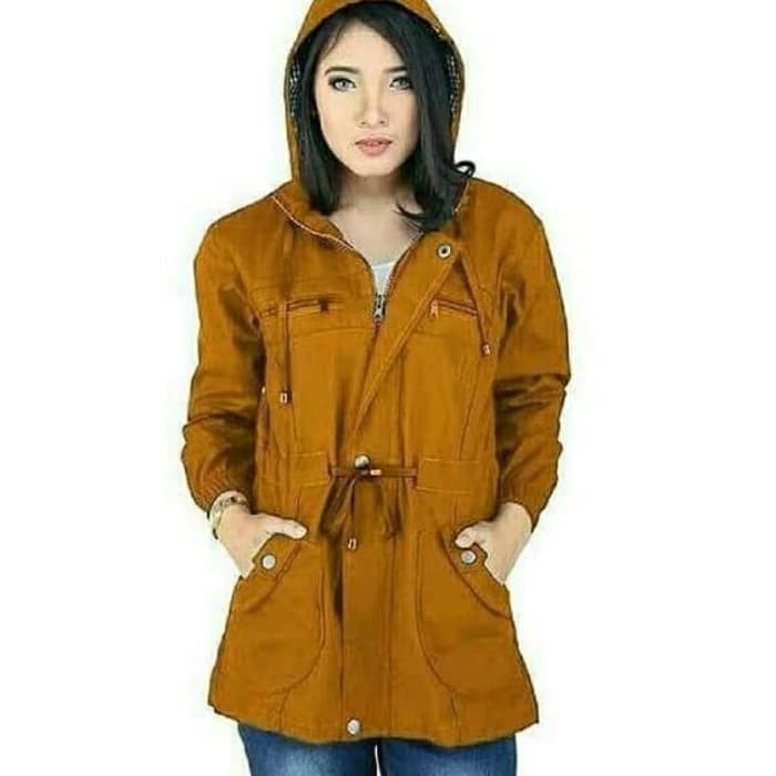 NEW MT JAKET PARKA WANITA KUNING KUNYIT