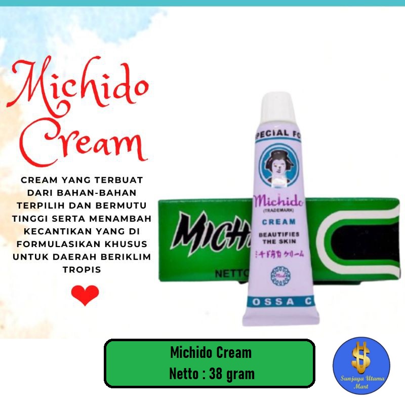 Michido Cream Pelembab Wajah Pria & Wanita 38g