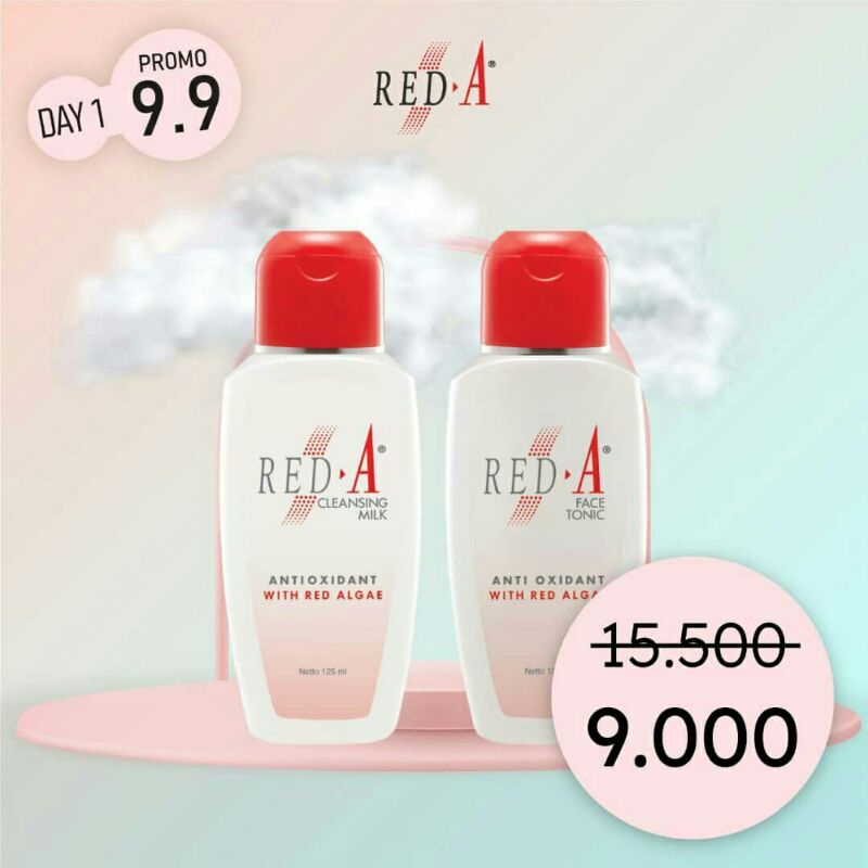 Paket Cleansing Milk Face Tonic Antioksidan Red A