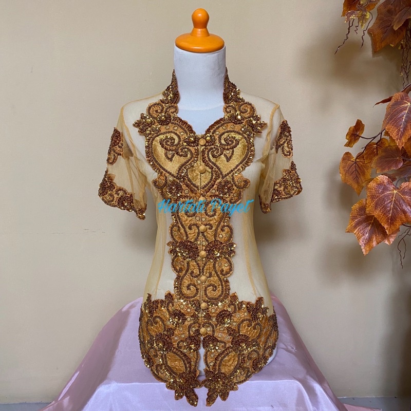 Kebaya Atasan Tangan Pendek Full Payet / Kebaya Pagar Ayu / Kebaya Wisuda Modern / Kebaya Among Tamu