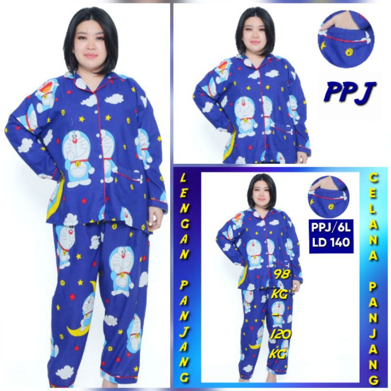 JUMBO piyama Baju Tidur dewasa / allsize Katun jepang lengan panjang celana panjang / Piama karakter