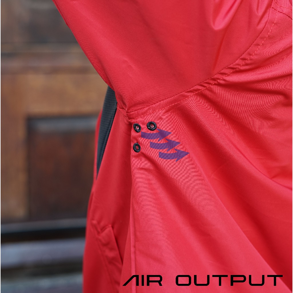 Jaket motor wanita terbaru kekinian parasut anti air jacket cewe keren waterproof RAPID SCARLET bold