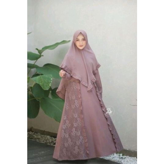 Marissa original by ZR//GAMIS BROKAT SET HIJAB