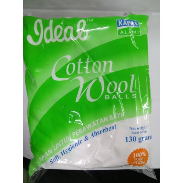 IDEAL COTTON WOOL BALLS  kapas bulat 130gram