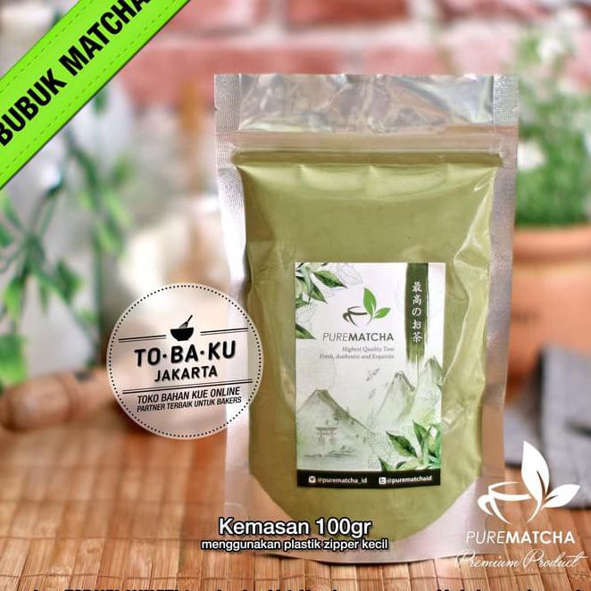 

Pure Matcha Greentea Teh Hijau Serbuk Purematcha Green Tea Bubuk 100Gr