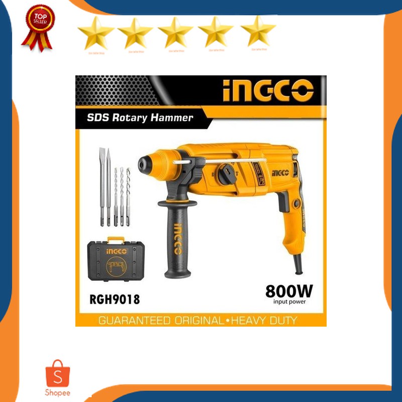 Stok Terbatas SDS Rotary Hammer INGCO RGH9018 mesin bor hammer beton set mata bor mata betel