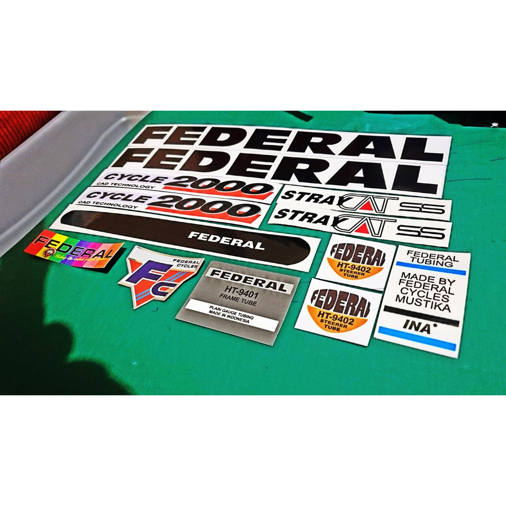 Sticker Sepeda Federal StrayCat SS - frame putih atau cerah