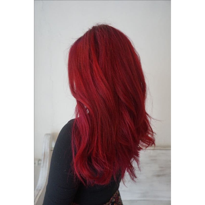 COLORE FRESCO CHERRY RED CAT RAMBUT MERAH MARUN BAHAN DASAR AIR TANPA TAMBAHAN DEVELOPER