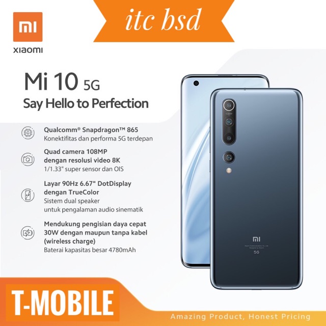 XIAOMI Mi 10 / Mi10 / RAM 8/256GB / RAM 8GB 256GB - SNAPDRAGON 865 - TWILIGHT GREY - TAM