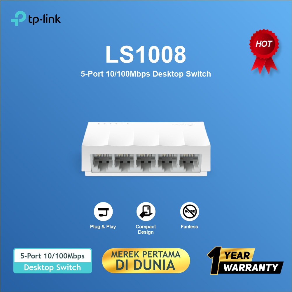 TP-LINK LS1005 5-Port 10/100Mbps Desktop Switch