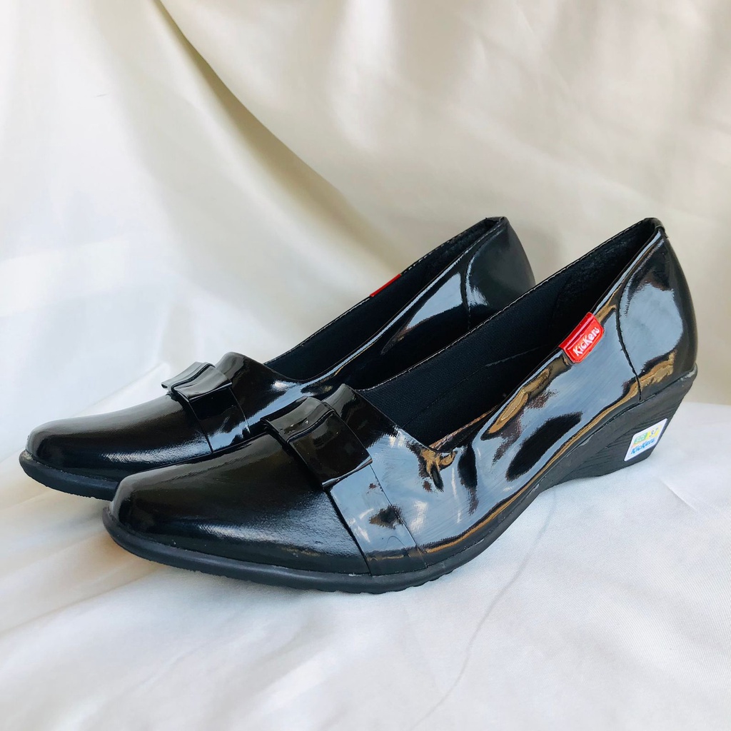 SEPATU PANTOFEL D22 1 WANITA cewek kantor hak hitam termurah kulit sintetis TERLARIS Sepatu Wanita Pantofel Paskibra Sekolah Hak 3cm sepatu kerja wanita / sepatu pantofel wanita  sepatu pantopel sepatu slip on wanita sepatu kerja sepatu kantor
