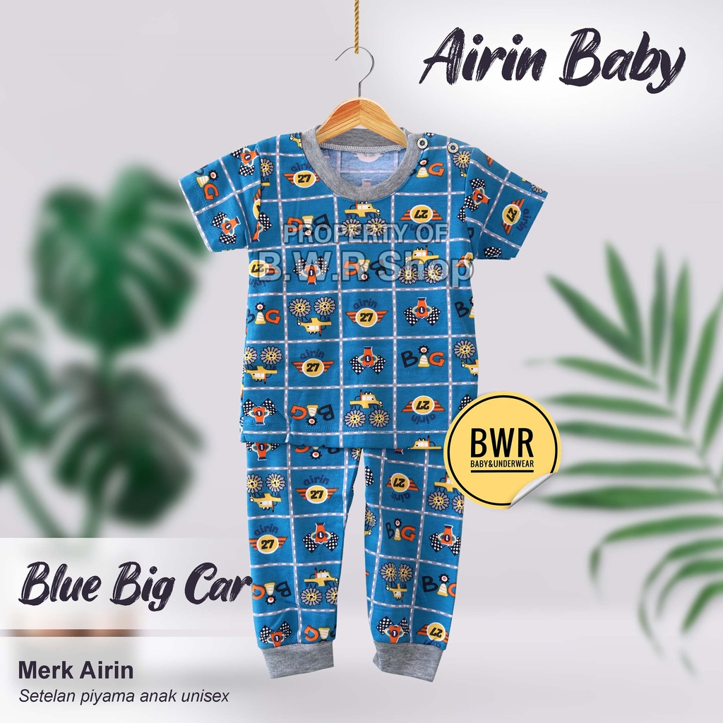 CPR Setelan Airin Baby ROAR Terbaru / Setelan Piyama Anak Unisex Kaos Pendek Celana Panjang | Bwr