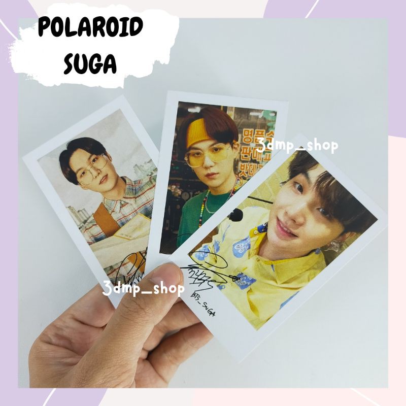 [10 lembar] polaroid suga bts