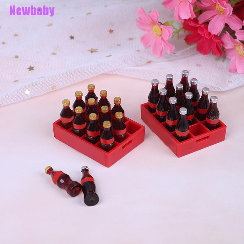 (Newbaby) Miniatur Botol cola Mini Skala 1: 12 Untuk Aksesoris Rumah Boneka