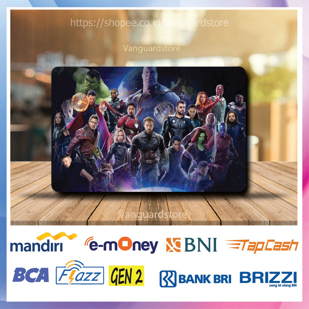 KARTU E MONEY E TOLL SUPERHERO AVENGERS INFINITY WAR ANIME 21 EMONEY MANDIRI FLAZZ TAPCASH BRIZZI