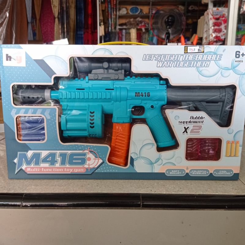 M416 MULTI FUNCTION TOY - MAINAN ISIAN BUSA SEPERTI NERF dan BUBBLE "YL96"