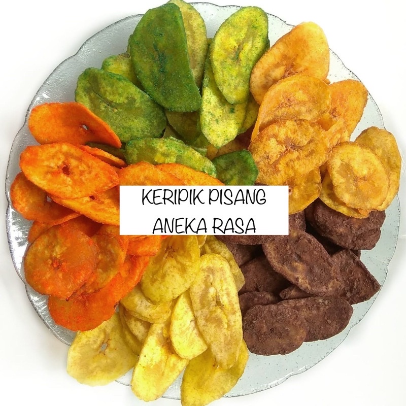Jual Keripik Pisang Aneka Rasa Coklat Keju Green Tea Balado - Kripik