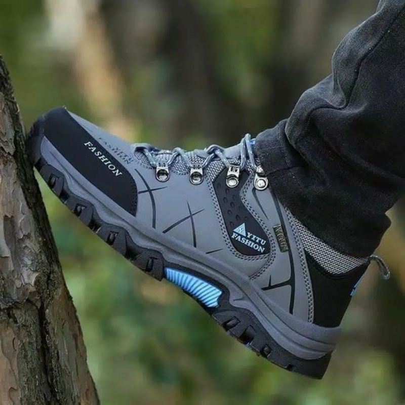 Sepatu Outdoor Yitu Fashion waterproof anti slip - sepatu gunung low waterproof - sepatu hiking low 