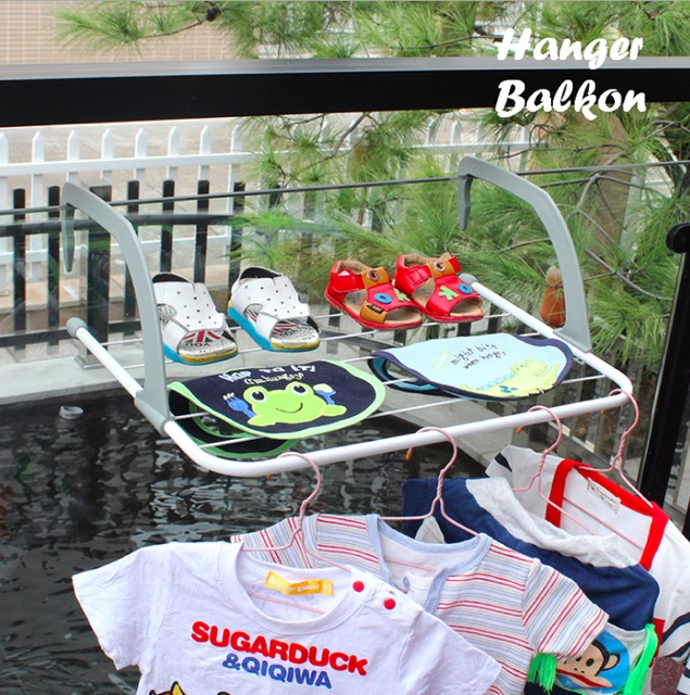 HANGER BALKON ( GANTUNGAN Handuk Jemuran SERBAGUNA BISA DI GANTUNG DI BALKON)