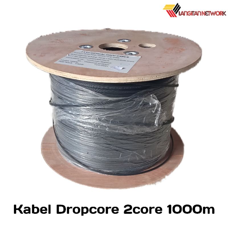 Kabel Dropcore 2 Core 1000 Meter Kabel Fiber Optik 1000m
