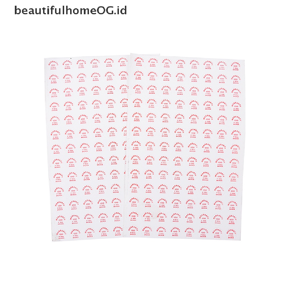 208pcs / 2 Lembar Stiker Label Pelindung Garansi Void If Damaged Untuk Keamanan