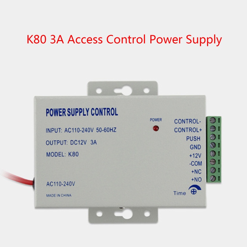 Gro K80 Power Supply Control AC 110-240V Ke DC12V 3A Untuk Kunci Apartemen