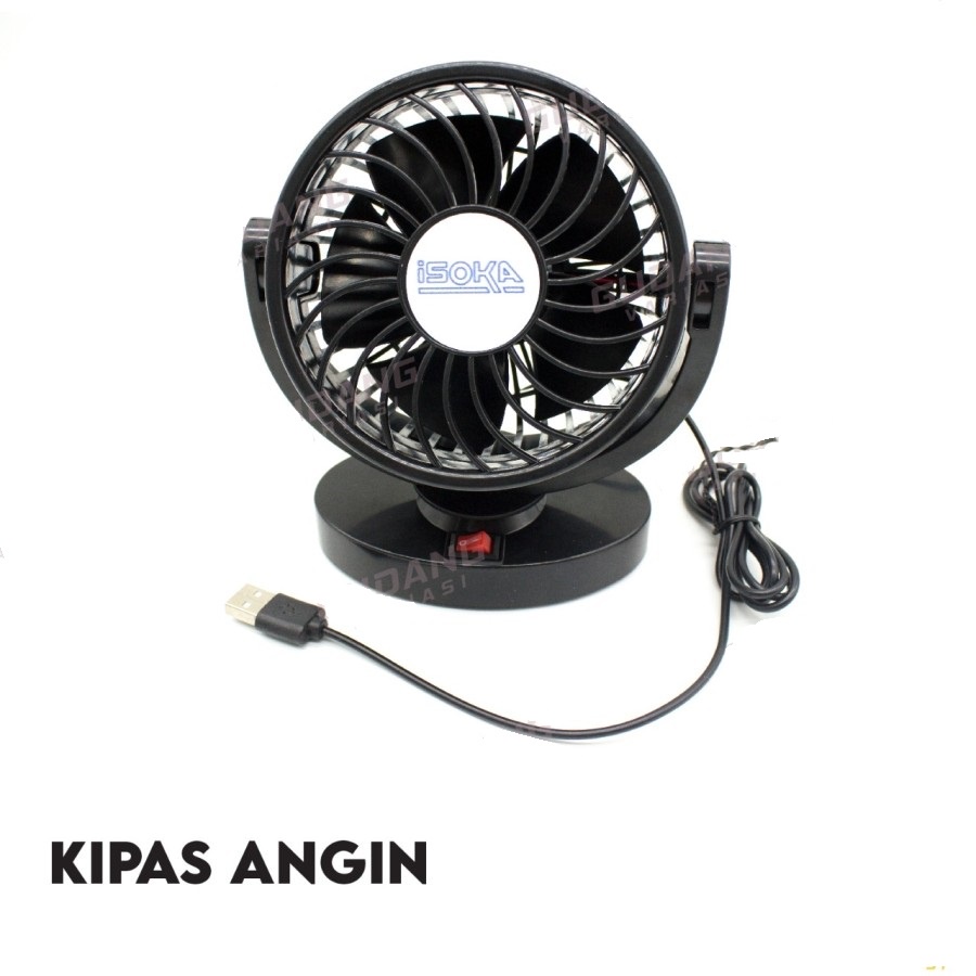 Kipas Angin Mobil 6 Volt Colokan USB