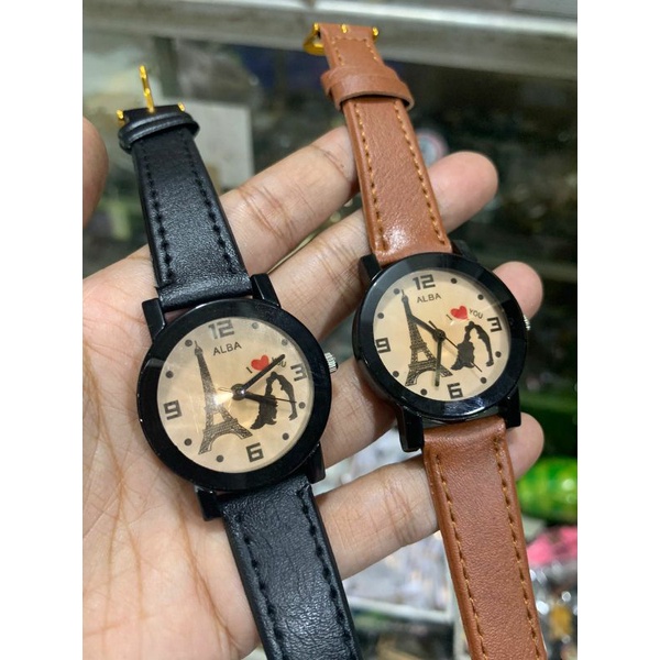 JAM TANGAN WANITA ALBA PARIS KACA TEBAL