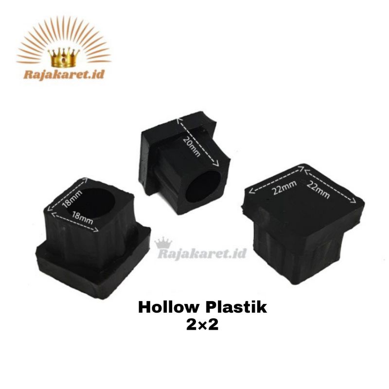 Kaki Plastik Hollow Holo Kotak untuk Alas Kaki Meja dan Kursi 2×2