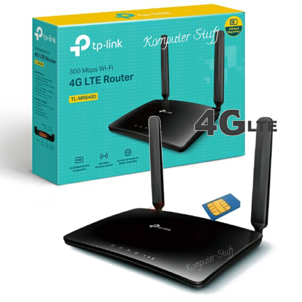 TPLink TL-MR6400 Wifi Router Modem 4G SIM Card UNLOCK All Operator Dua Antena 300Mbps