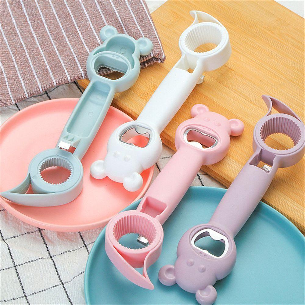 Solighter Pembuka Botol Toples Cute Cate Can 4in1 Manual Lid Remover