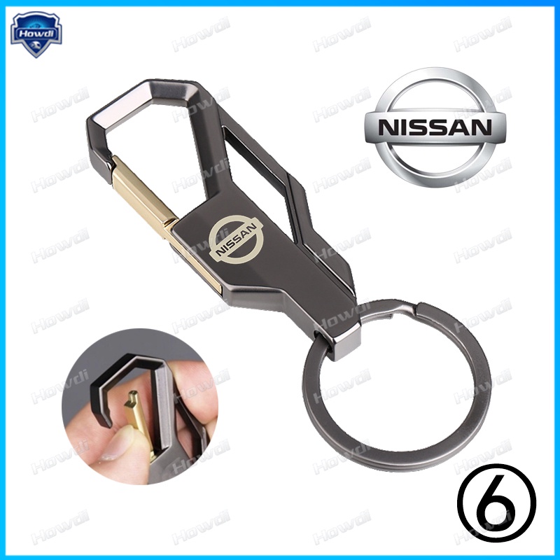 Set Gantungan Kunci Desain Logo Nissan Bahan Alloy