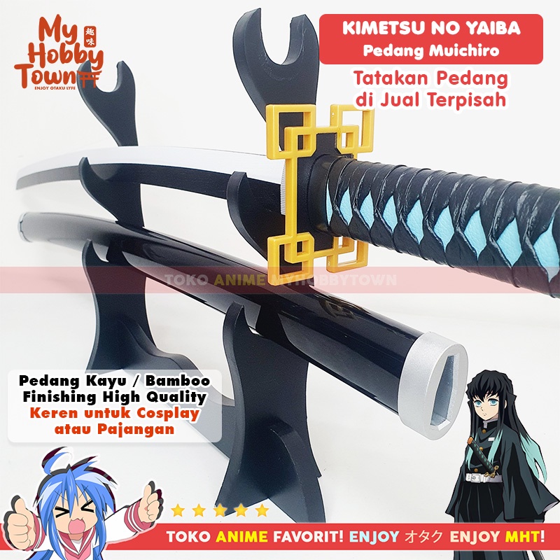 Replika Pedang Bambu Nichirin Demon Slayer Kimetsu no Yaiba Muichiro Tokito Cosplay Property