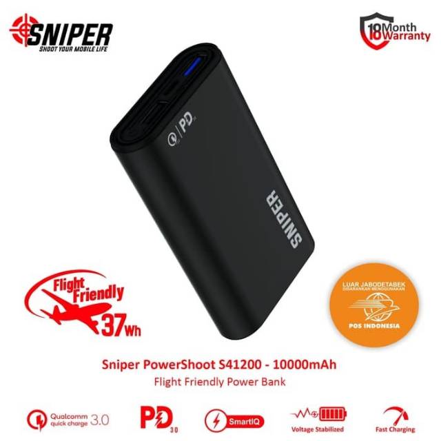 Powerbank SNIPER QC 3.0 + PD LCD DISPLAY