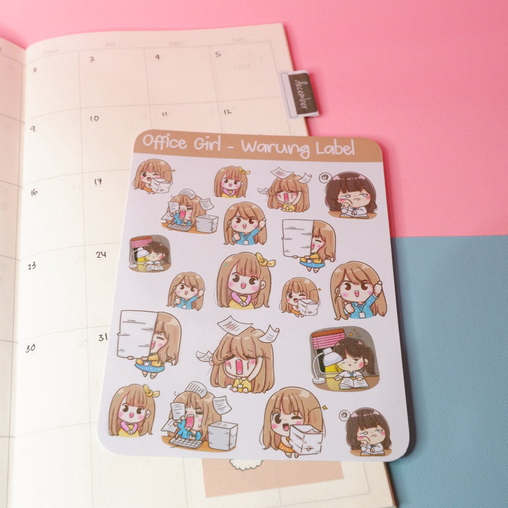 

Sticker Office Girl - Sticker deco - Bullet journal - Cute sticker