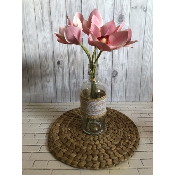 ANGGREK Cymbidium Artificial latex + Pot kaca || REAL PICTURE