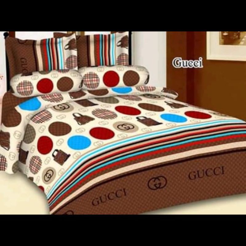 SPREI SETELAN GUCCI BAG BAHAN KATUN 180X200