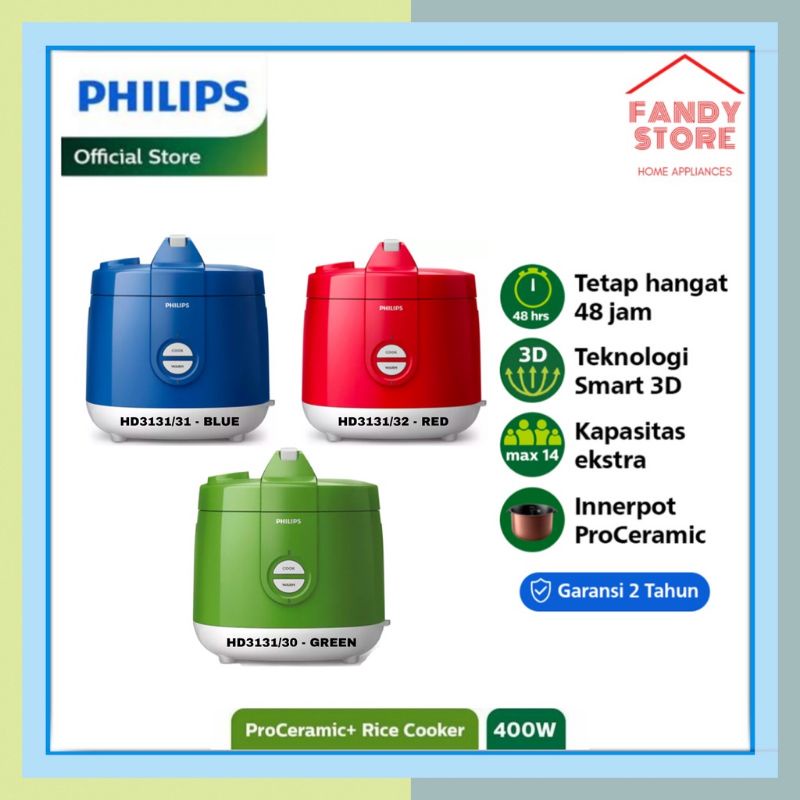 MAGIC COM RICE COOKER PHILIPS 2 LITER HD 3131